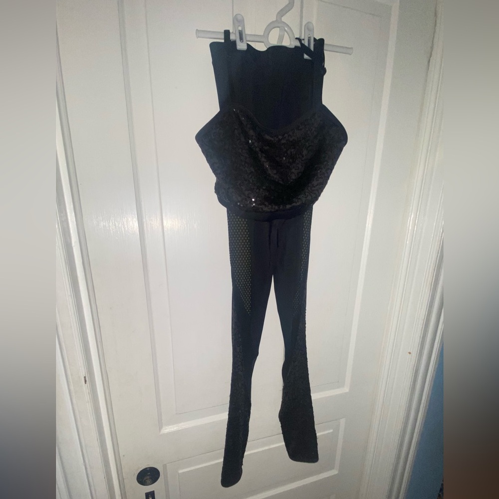 Weissman Black Sequin 2 piece jazz outfit